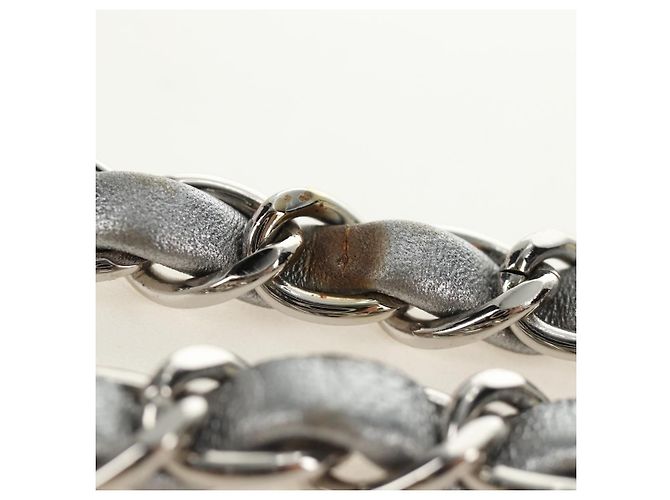 CHANEL Chain Matelasse 23 Schultertasche Tweed Rosa Silber CC Auth 185953SAM Pink - Ansicht 9