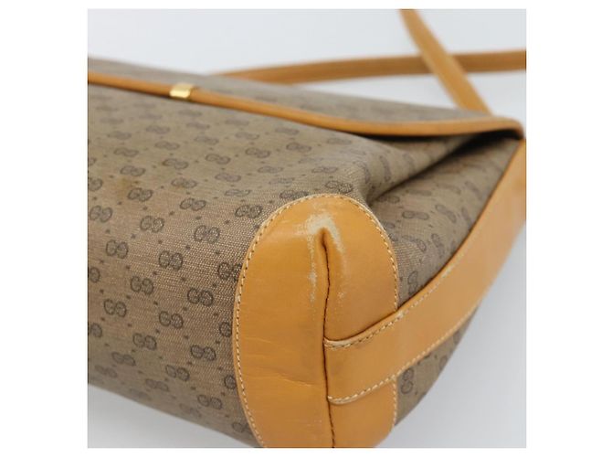 Borsa a tracolla GUCCI Micro GG Supreme PVC Beige Gold 001 099 4084 Auth BA13452 D'oro - vista 15