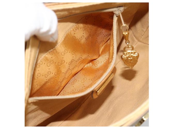 Borsa a tracolla GUCCI Micro GG Supreme PVC Beige Gold 001 099 4084 Auth BA13452 D'oro - vista 21