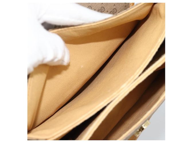 Borsa a tracolla GUCCI Micro GG Supreme PVC Beige Gold 001 099 4084 Auth BA13452 D'oro - vista 23
