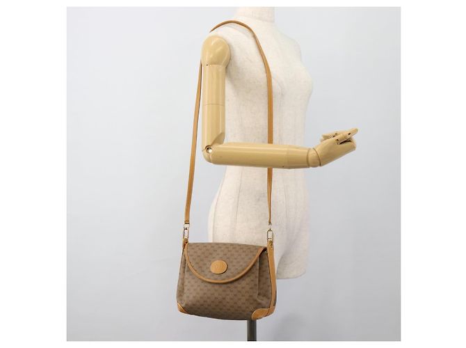 Borsa a tracolla GUCCI Micro GG Supreme PVC Beige Gold 001 099 4084 Auth BA13452 D'oro - vista 24