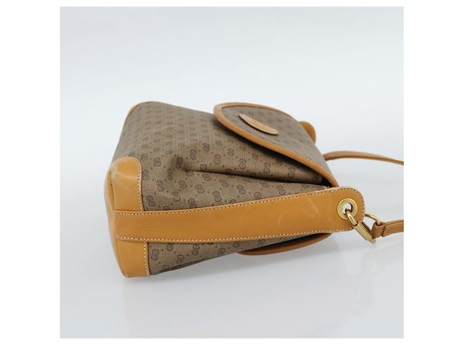 Borsa a tracolla GUCCI Micro GG Supreme PVC Beige Gold 001 099 4084 Auth BA13452 D'oro - vista 4