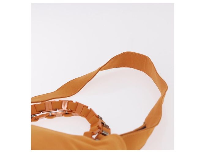 Borsa Salvatore Ferragamo Vala Canvas 2way Arancione Argento Auth BA13480 - vista 15