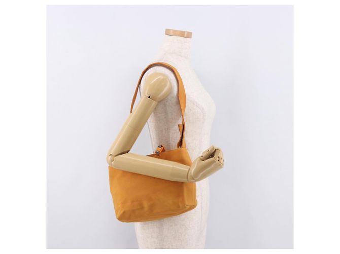 Borsa Salvatore Ferragamo Vala Canvas 2way Arancione Argento Auth BA13480 - vista 24