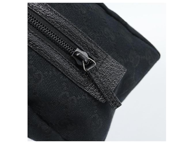 Borsa a mano GUCCI GG Canvas Nera 124542 Auth 185964A Nero - vista 10