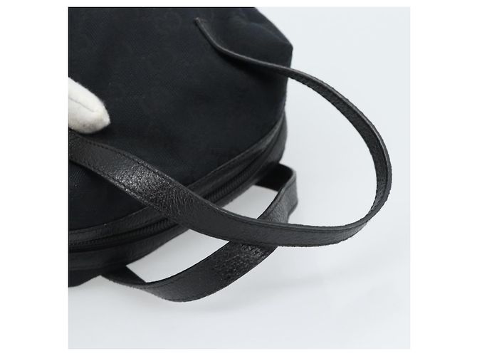 Borsa a mano GUCCI GG Canvas Nera 124542 Auth 185964A Nero - vista 7