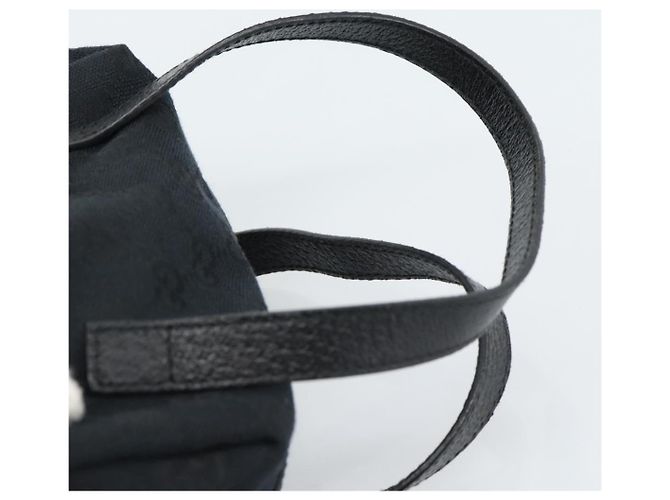 Borsa a mano GUCCI GG Canvas Nera 124542 Auth 185964A Nero - vista 8