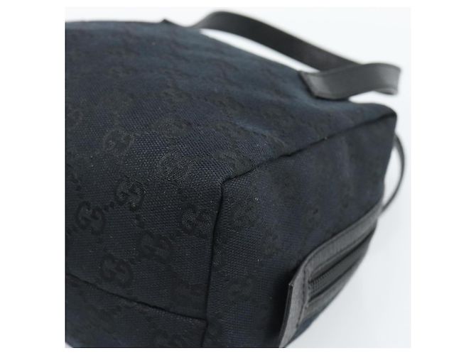 Borsa a mano GUCCI GG Canvas Nera 124542 Auth 185964A Nero - vista 9