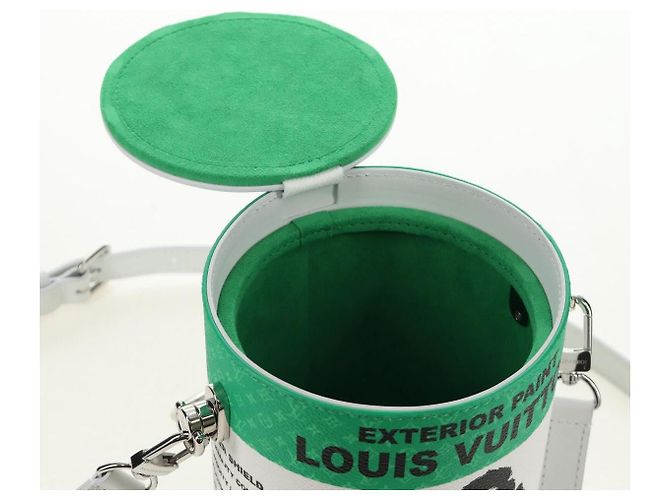 LOUIS VUITTON LV Painted Can Shoulder Bag PVC Leather Green M81592 Auth 184971SM Verde - vista 10