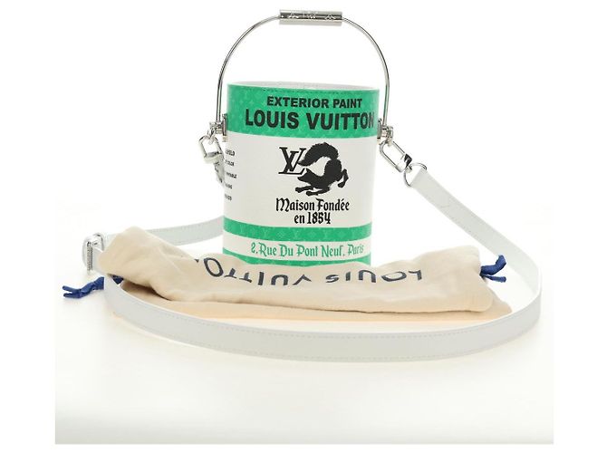 LOUIS VUITTON LV Painted Can Shoulder Bag PVC Leather Green M81592 Auth 184971SM Verde - vista 12