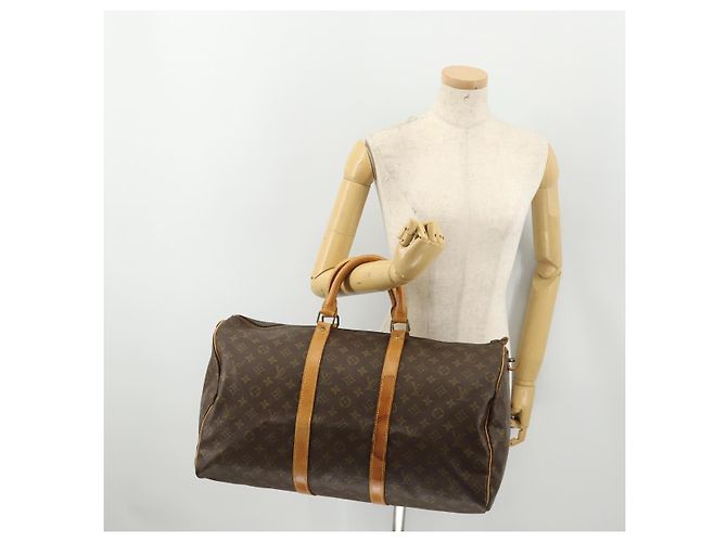LOUIS VUITTON Monogram Keepall 50 Boston Bag M41426 LV Auth 182626 Monogramma - vista 22