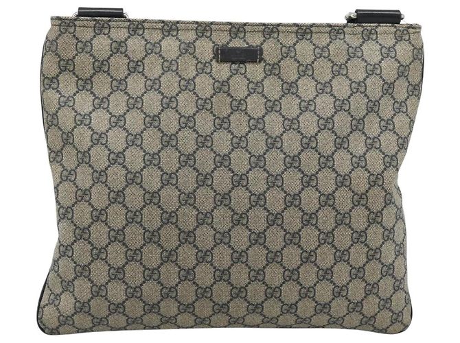 Bolso de hombro GUCCI GG Supreme PVC Azul Marino Plata 201446 Auth ka4760 - vista 13