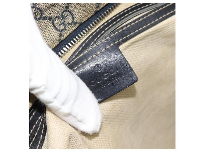 Bolso de hombro GUCCI GG Supreme PVC Azul Marino Plata 201446 Auth ka4760 - vista 17