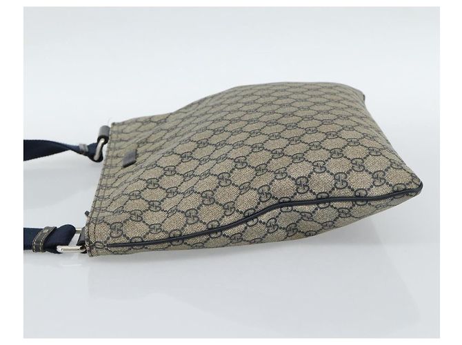 Bolso de hombro GUCCI GG Supreme PVC Azul Marino Plata 201446 Auth ka4760 - vista 3