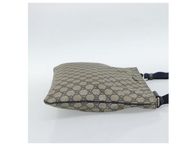 Bolso de hombro GUCCI GG Supreme PVC Azul Marino Plata 201446 Auth ka4760 - vista 4