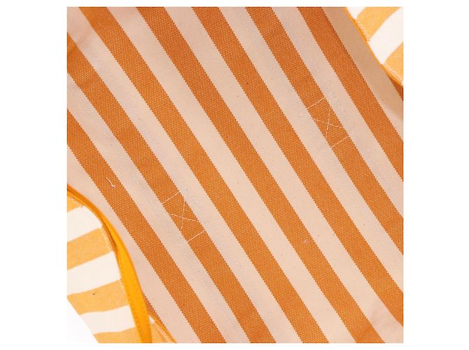 Hermès HERMES Cannes PM Handtasche Canvas Gelb Silber Authentisch 186325A - Ansicht 11