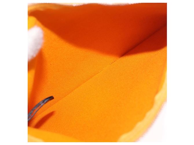 Hermès HERMES Cannes PM Handtasche Canvas Gelb Silber Authentisch 186325A - Ansicht 22