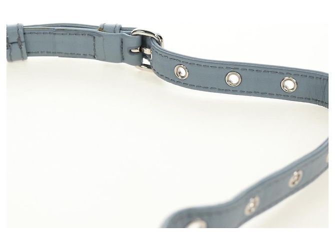 Borsa a tracolla con catena Miu Miu blu argento autentica 184817M - vista 15