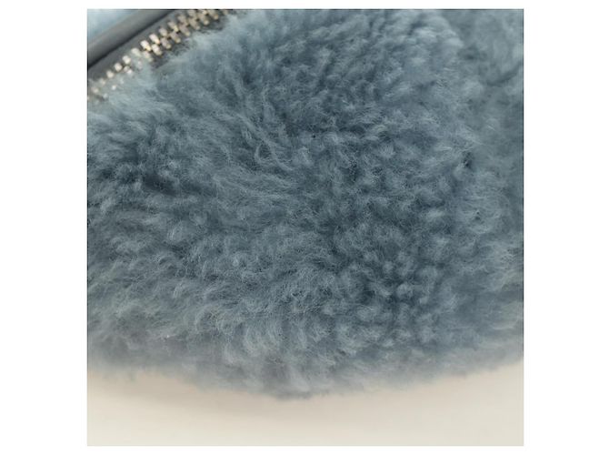 Borsa a tracolla con catena Miu Miu blu argento autentica 184817M - vista 18