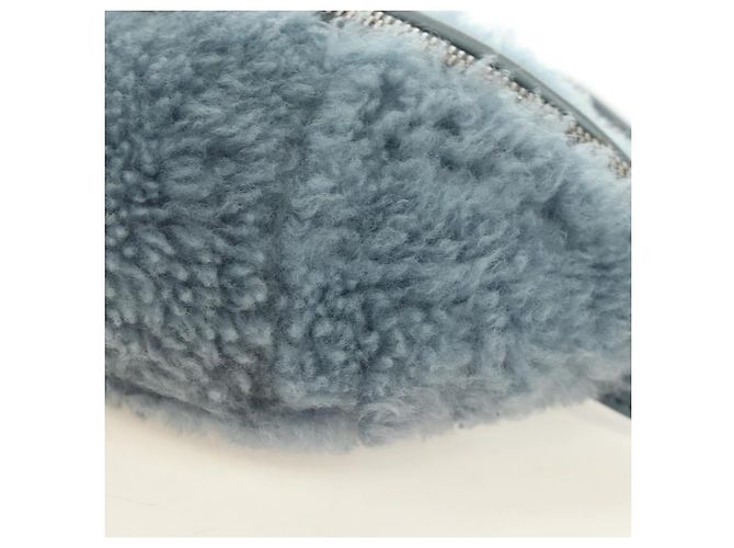 Borsa a tracolla con catena Miu Miu blu argento autentica 184817M - vista 19