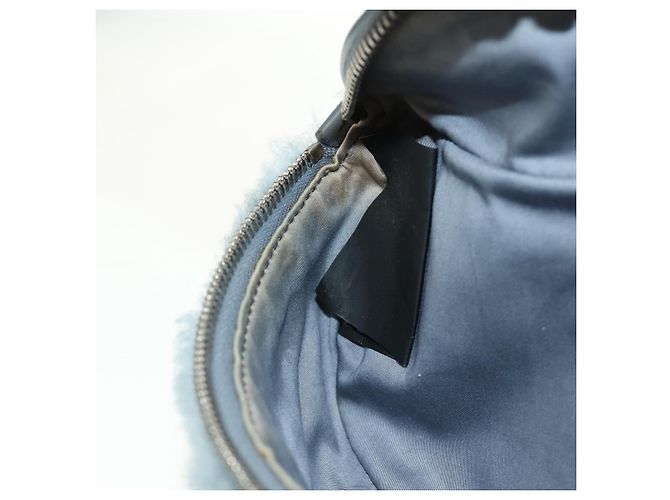Borsa a tracolla con catena Miu Miu blu argento autentica 184817M - vista 26
