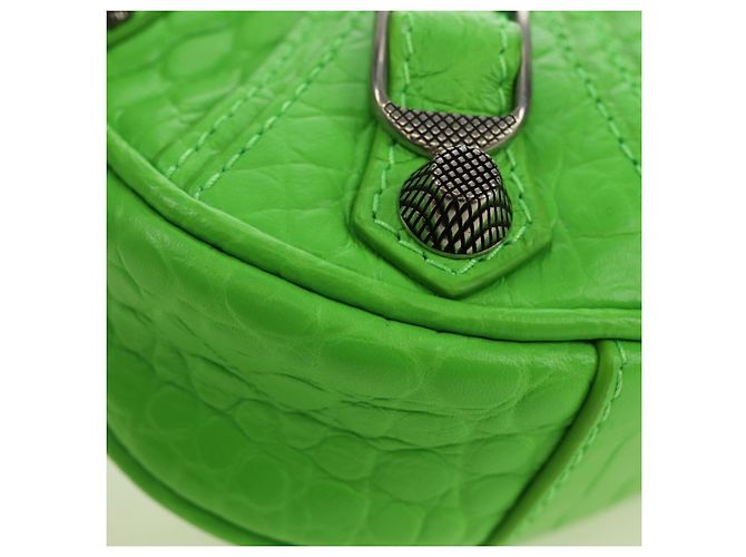 BALENCIAGA Bolso Mini Le Cagole de cuero con cadena 2way Verde 695814 Auth 185445M - vista 16