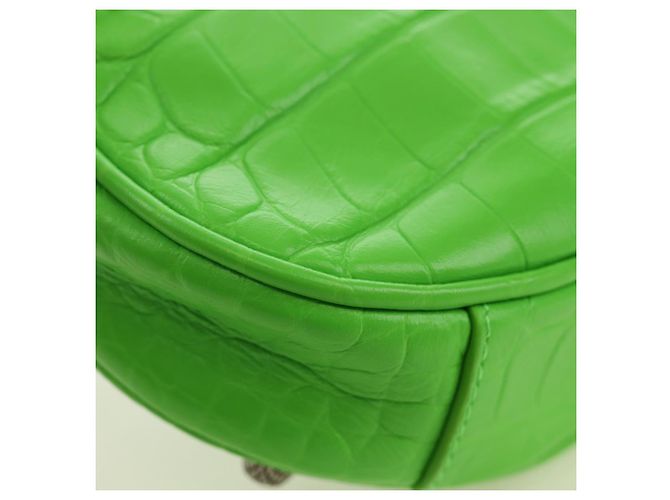 BALENCIAGA Bolso Mini Le Cagole de cuero con cadena 2way Verde 695814 Auth 185445M - vista 18