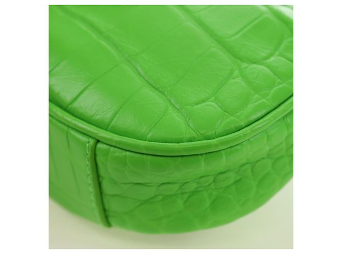 BALENCIAGA Bolso Mini Le Cagole de cuero con cadena 2way Verde 695814 Auth 185445M - vista 19