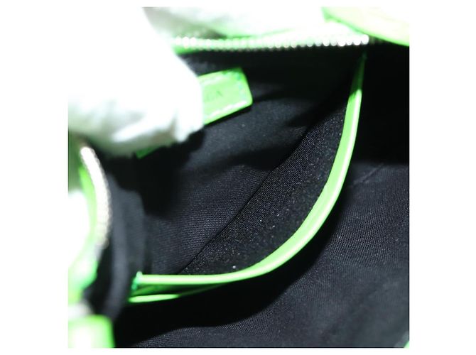 BALENCIAGA Bolso Mini Le Cagole de cuero con cadena 2way Verde 695814 Auth 185445M - vista 24