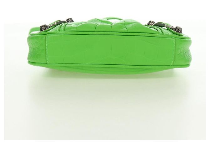 BALENCIAGA Bolso Mini Le Cagole de cuero con cadena 2way Verde 695814 Auth 185445M - vista 5