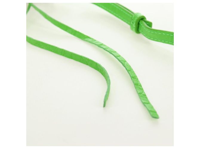 BALENCIAGA Bolso Mini Le Cagole de cuero con cadena 2way Verde 695814 Auth 185445M - vista 9