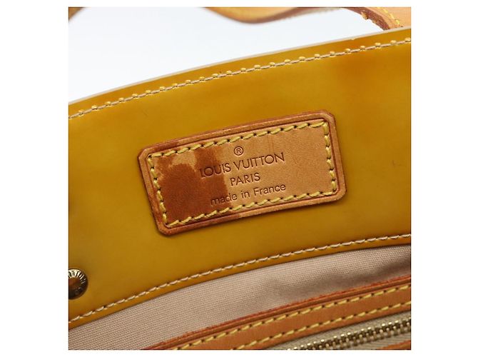 LOUIS VUITTON Borsa Monogram Vernis Reade MM Beige M91141 LV Auth hk3847 - vista 10