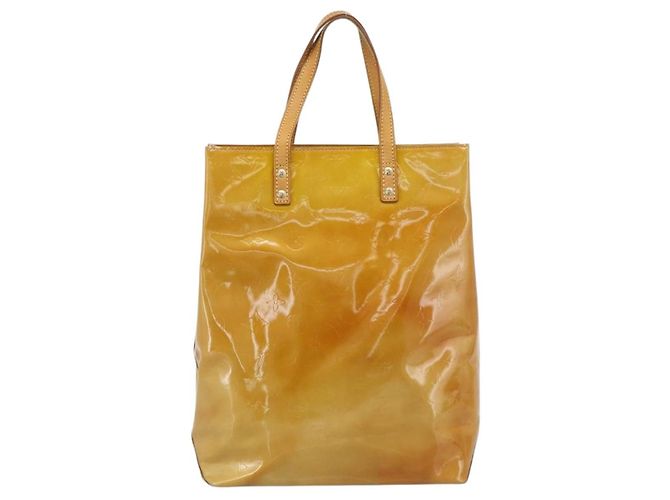 LOUIS VUITTON Borsa Monogram Vernis Reade MM Beige M91141 LV Auth hk3847 - vista 2