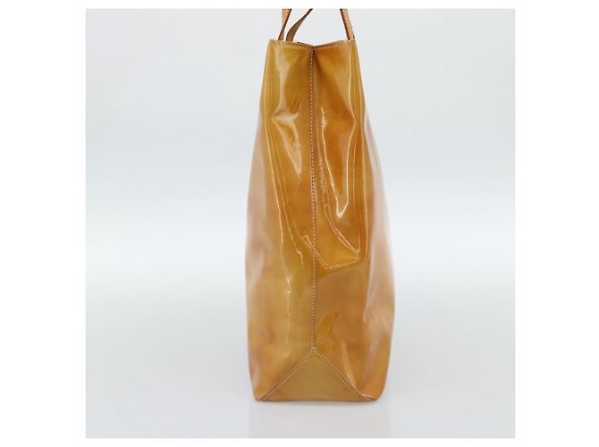 LOUIS VUITTON Borsa Monogram Vernis Reade MM Beige M91141 LV Auth hk3847 - vista 3