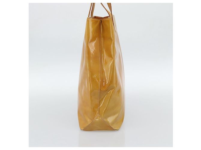 LOUIS VUITTON Borsa Monogram Vernis Reade MM Beige M91141 LV Auth hk3847 - vista 4