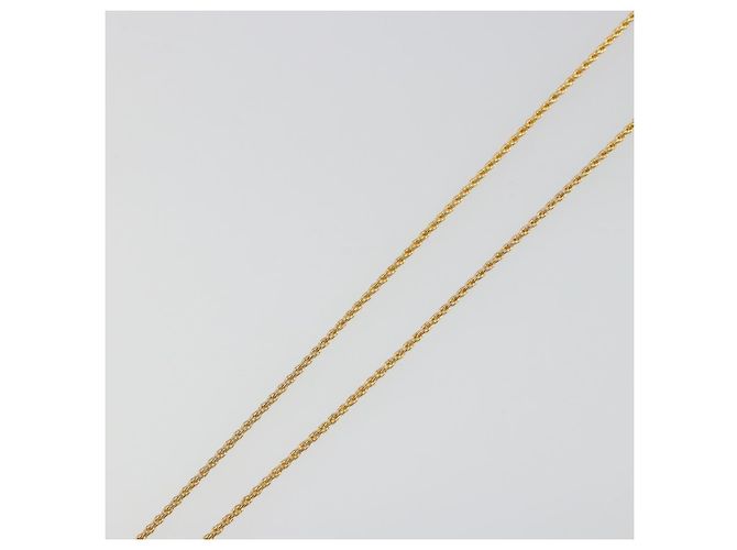 Collana Christian Dior in strass metallico Gold Auth SW2415 D'oro - vista 12