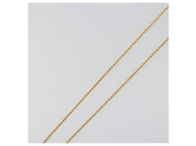 Collana Christian Dior in strass metallico Gold Auth SW2415 D'oro - vista 13