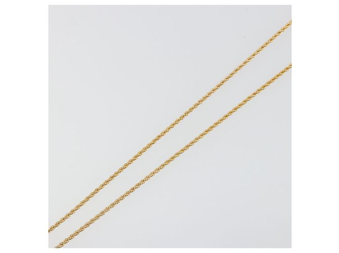 Collana Christian Dior in strass metallico Gold Auth SW2415 D'oro - vista 5