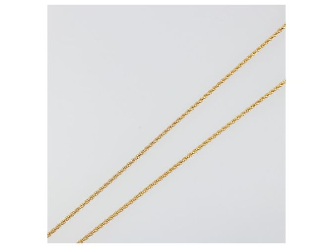 Collana Christian Dior in strass metallico Gold Auth SW2415 D'oro - vista 6