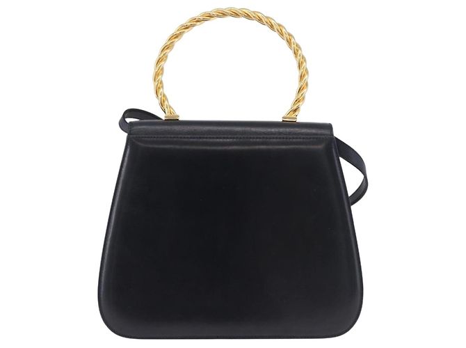 Borsa a mano Salvatore Ferragamo in pelle 2way Navy Gold Auth 185733A D'oro Blu navy - vista 2