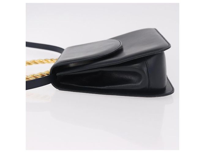 Borsa a mano Salvatore Ferragamo in pelle 2way Navy Gold Auth 185733A D'oro Blu navy - vista 4