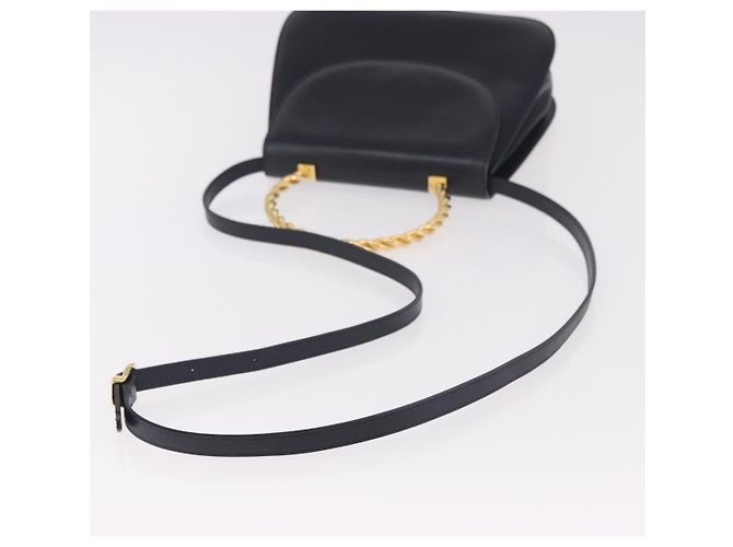 Borsa a mano Salvatore Ferragamo in pelle 2way Navy Gold Auth 185733A D'oro Blu navy - vista 9