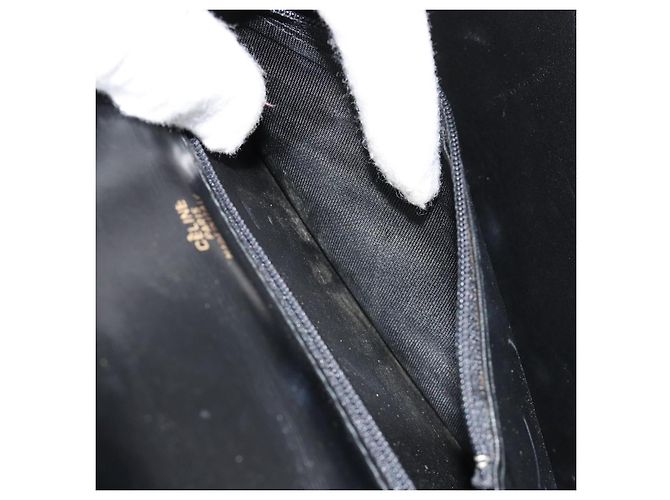 Céline Borsa a Spalla con Catena CELINE in Pelle Nera e Oro Auth 187388 Nero D'oro - vista 25