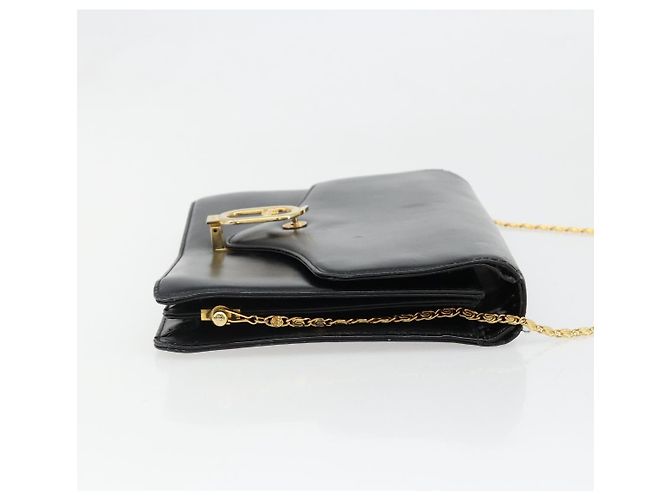 Céline Borsa a Spalla con Catena CELINE in Pelle Nera e Oro Auth 187388 Nero D'oro - vista 4