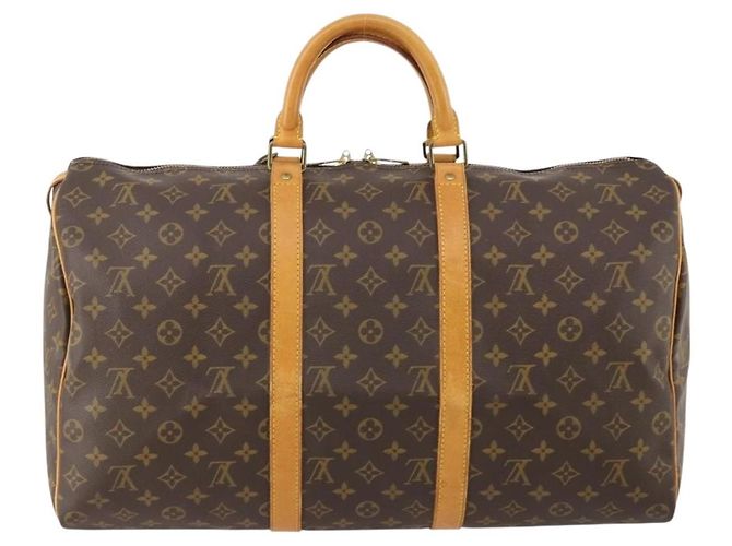 LOUIS VUITTON Borsa Boston Monogram Keepall 50 M41426 LV Auth 186091A Monogramma - vista 2