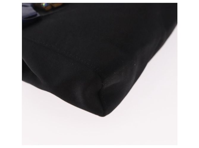 Borsa Miu Miu in raso nero e oro Auth 187043A D'oro - vista 14