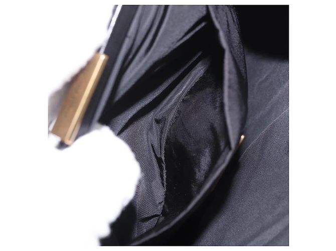 Borsa Miu Miu in raso nero e oro Auth 187043A D'oro - vista 22