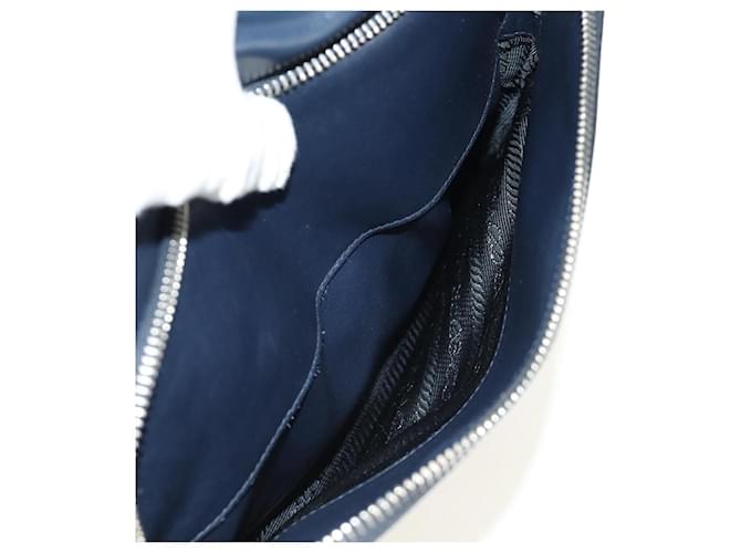 Borsa a Spalla PRADA in Pelle Blu Navy e Argento Auth ki6667SAM - vista 22