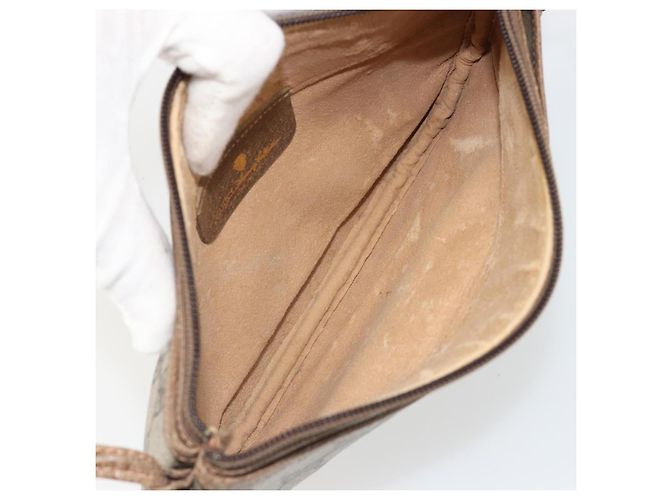 GUCCI GG Supreme Old Shoulder Bag PVC Beige Oro 378 02 020 Auth am11912 D'oro - vista 11