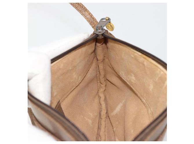 GUCCI GG Supreme Old Shoulder Bag PVC Beige Oro 378 02 020 Auth am11912 D'oro - vista 19